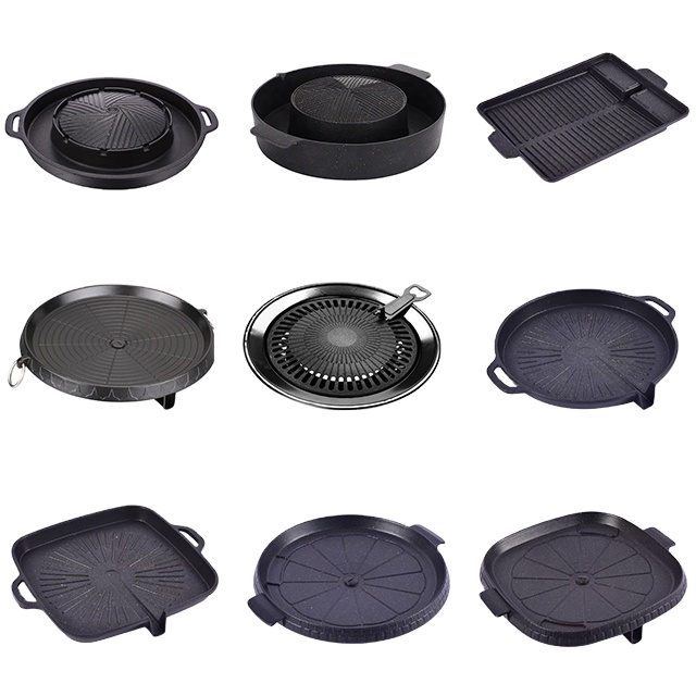 Grillpfanne für Outdoor-Camping, Antihaft-Grillplatte aus Aluminium