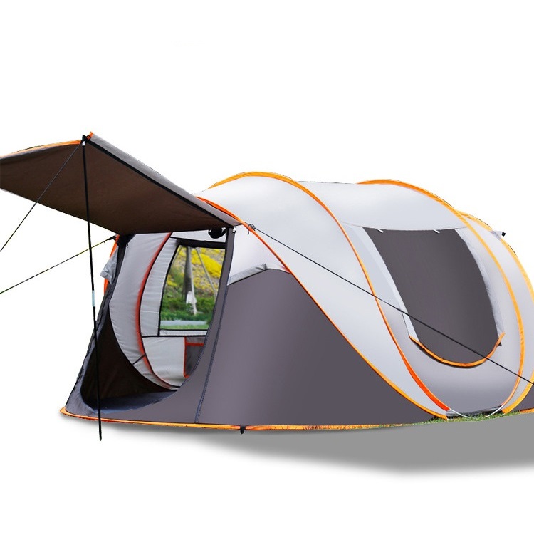 Automatisches Pop-Up-Campingzelt für den Außenbereich mit unterstützendem Schattenvorhang