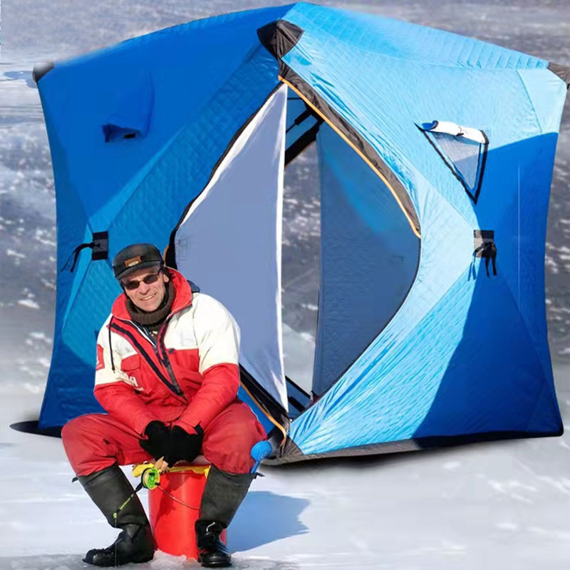 Tragbares Eisfischerzelt für den Winter im Freien
