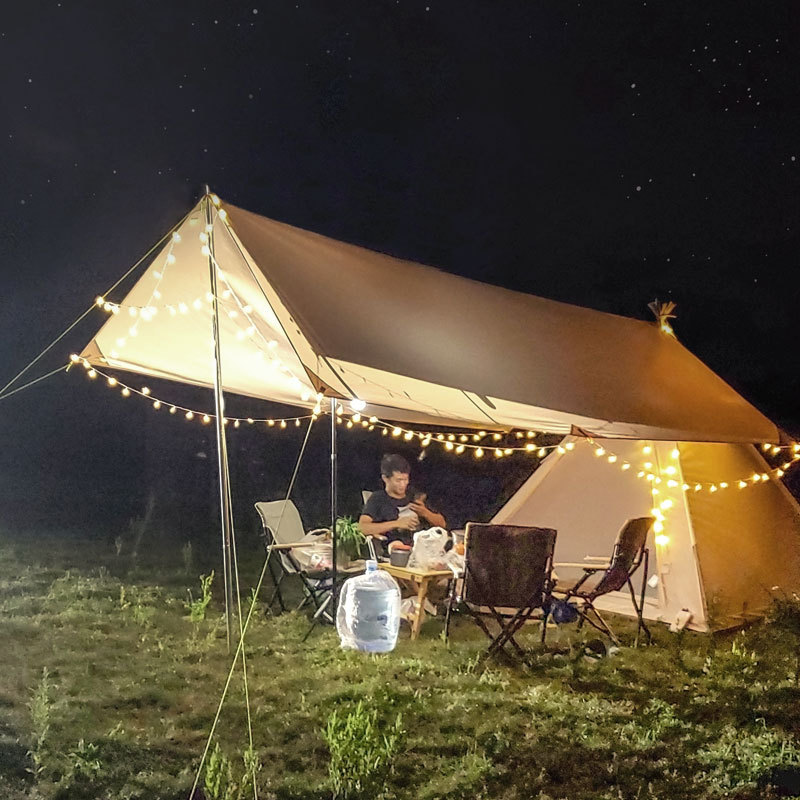 Pyramid Campingzelt - Familienzelt aus Baumwoll-Canvas