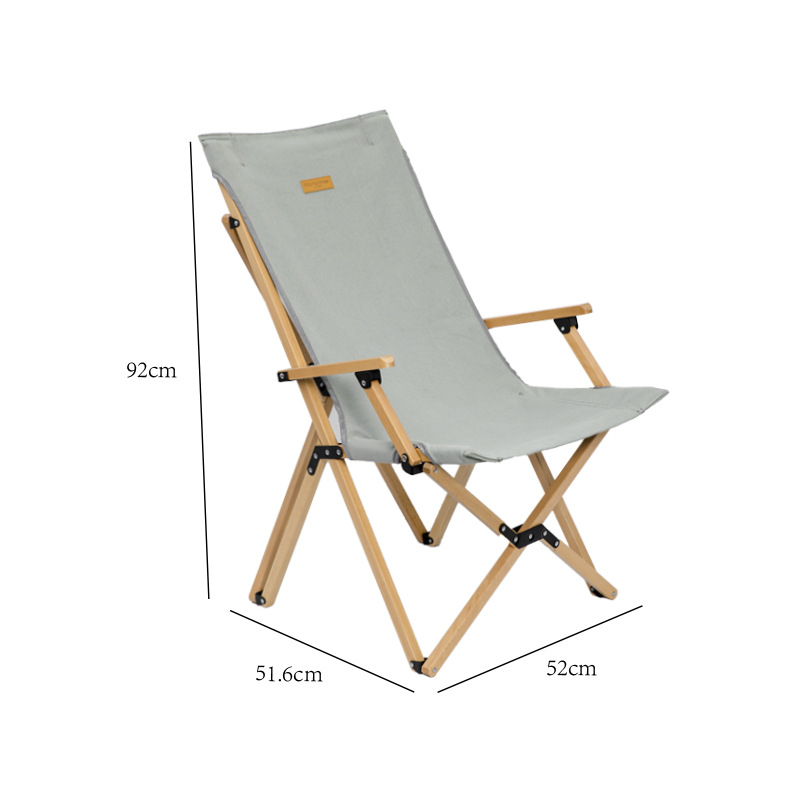 Klappbarer Outdoor-Stuhl aus Massivholz mit Schmetterlingshalterung