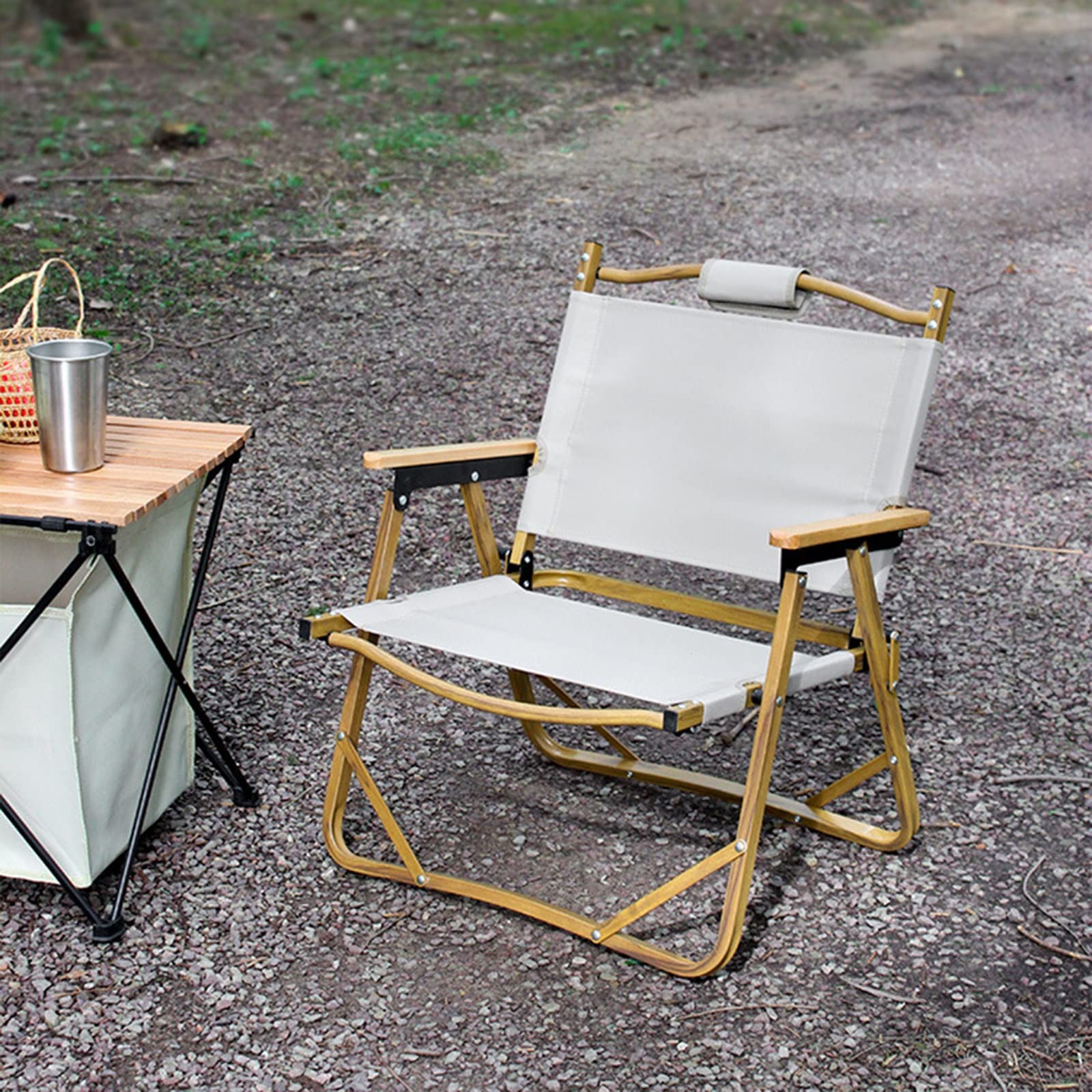 Klappbarer Camping-Kermit-Stuhl aus Aluminium für den Außenbereich