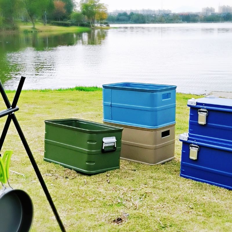 Aufbewahrungskorb und Kofferraumbehälter aus Aluminium für Camping
