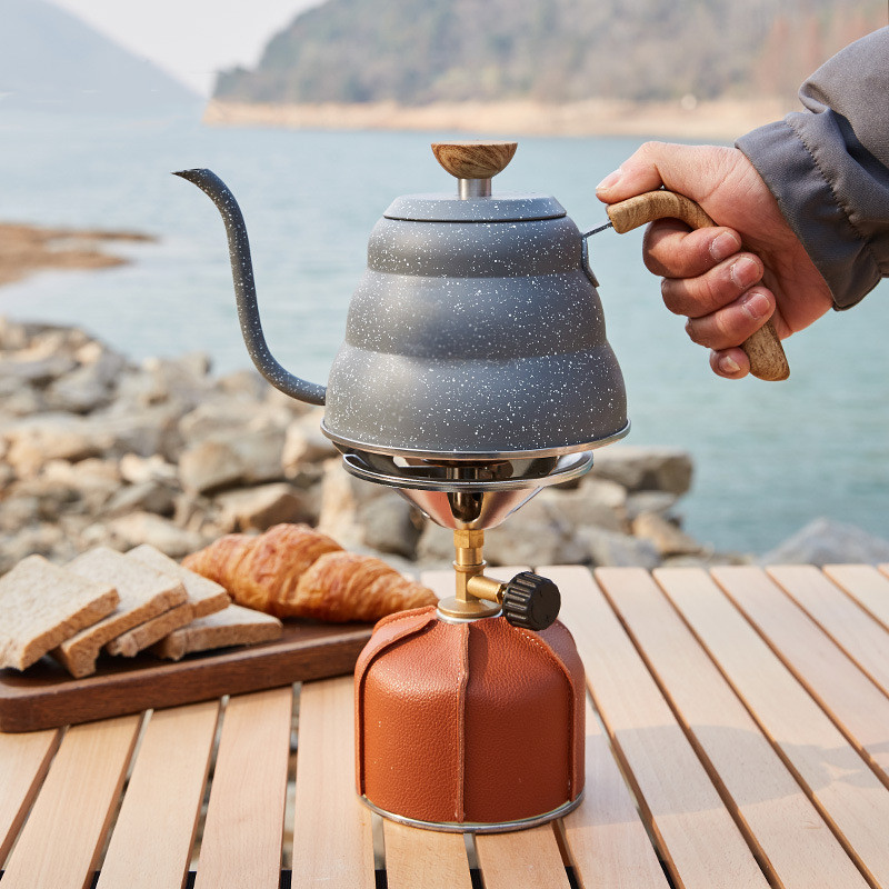 1L Outdoor Lange Schmale Camping Kaffeekanne & Teekessel