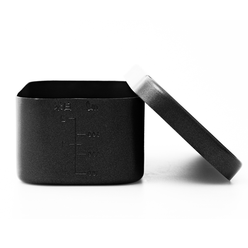 Schwarze Camping-Lunchbox aus Aluminium, Essgeschirr in Lebensmittelqualität mit Antihaftbeschichtung