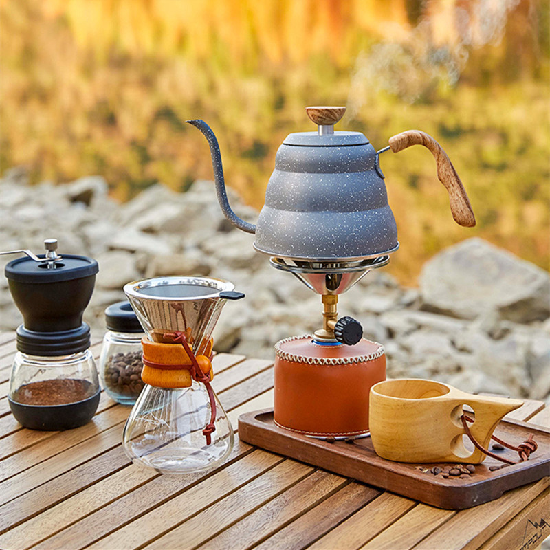 1L Outdoor Lange Schmale Camping Kaffeekanne & Teekessel
