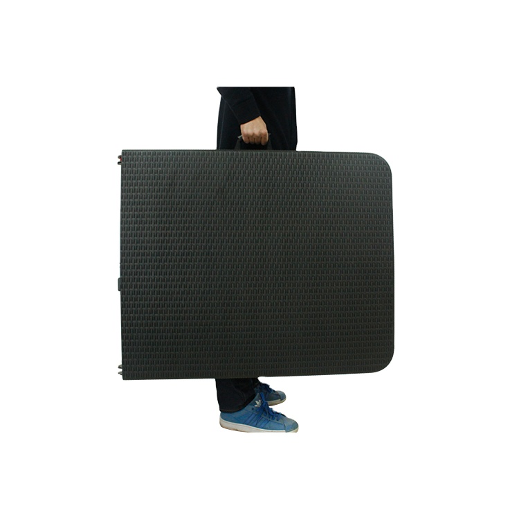 Klappbarer Bocktisch aus Polyrattan, 180 cm, Schwarz
