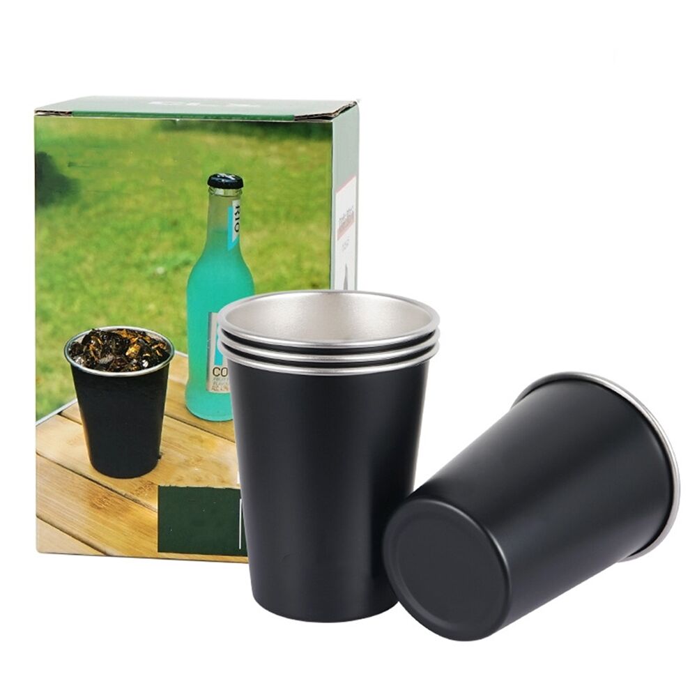 4 stücke Outdoor 304 Camping Tasse, Wasser Tee Milch Kaffee