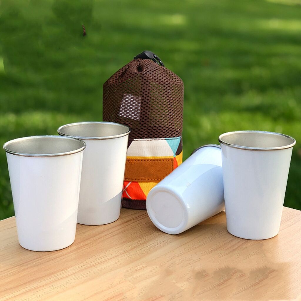 4 stücke Outdoor 304 Camping Tasse, Wasser Tee Milch Kaffee