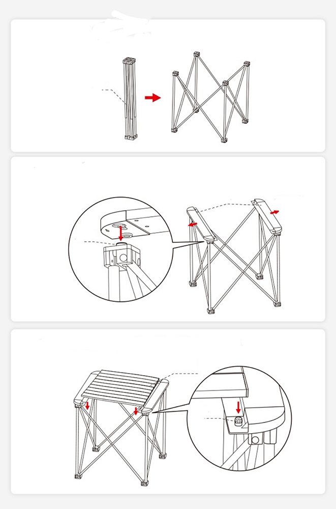 Tragbarer, zusammenklappbarer Grilltisch aus Aluminiumlegierung