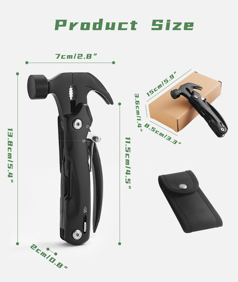 Multitool Campinghammer mit Zange