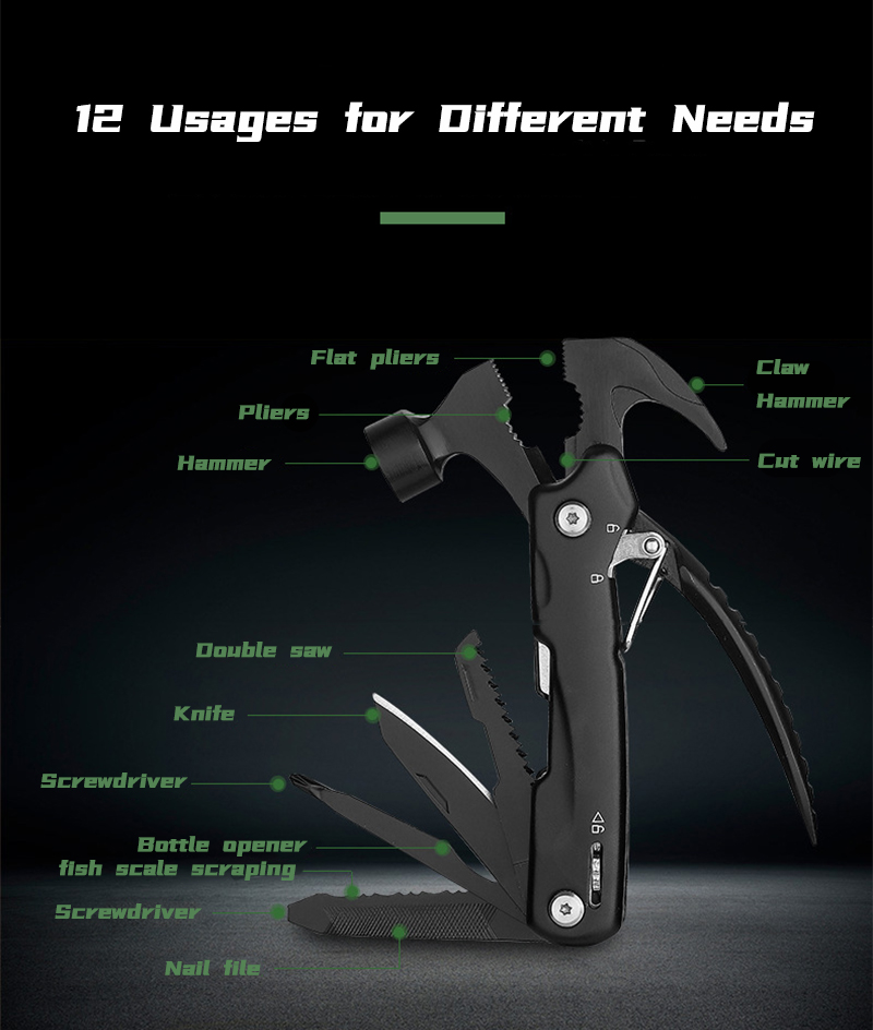 Multitool Campinghammer mit Zange