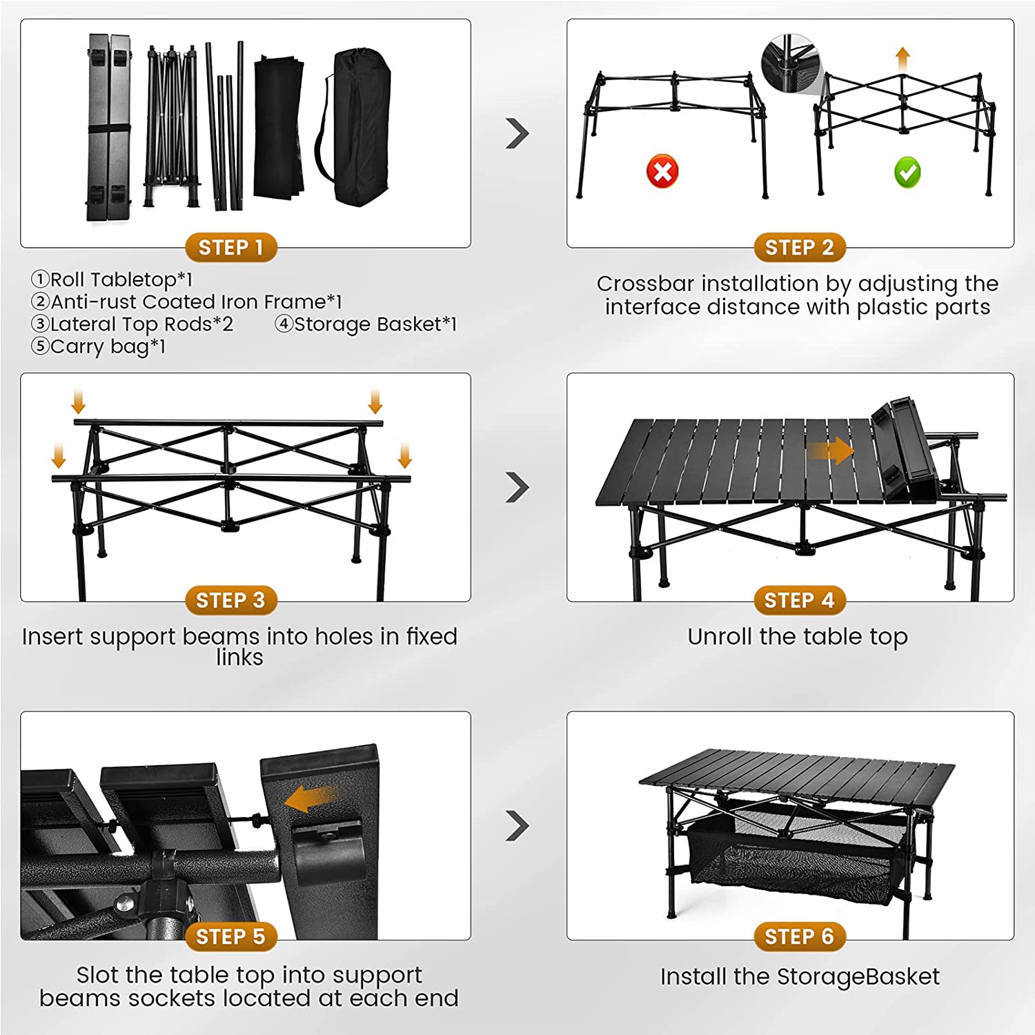 Outdoor-Camping-Klapptisch mit Tragetasche