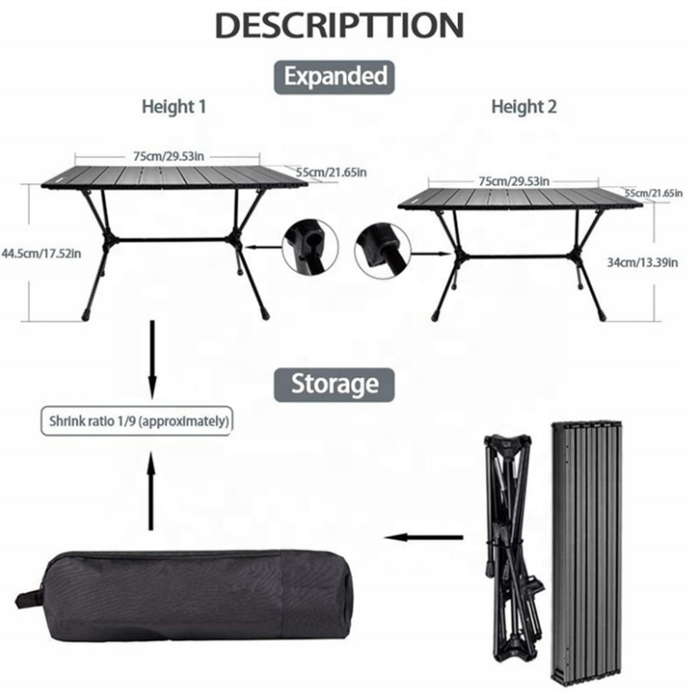 Camping-Klapptische aus Aluminium im Freien mit individuellem Logo