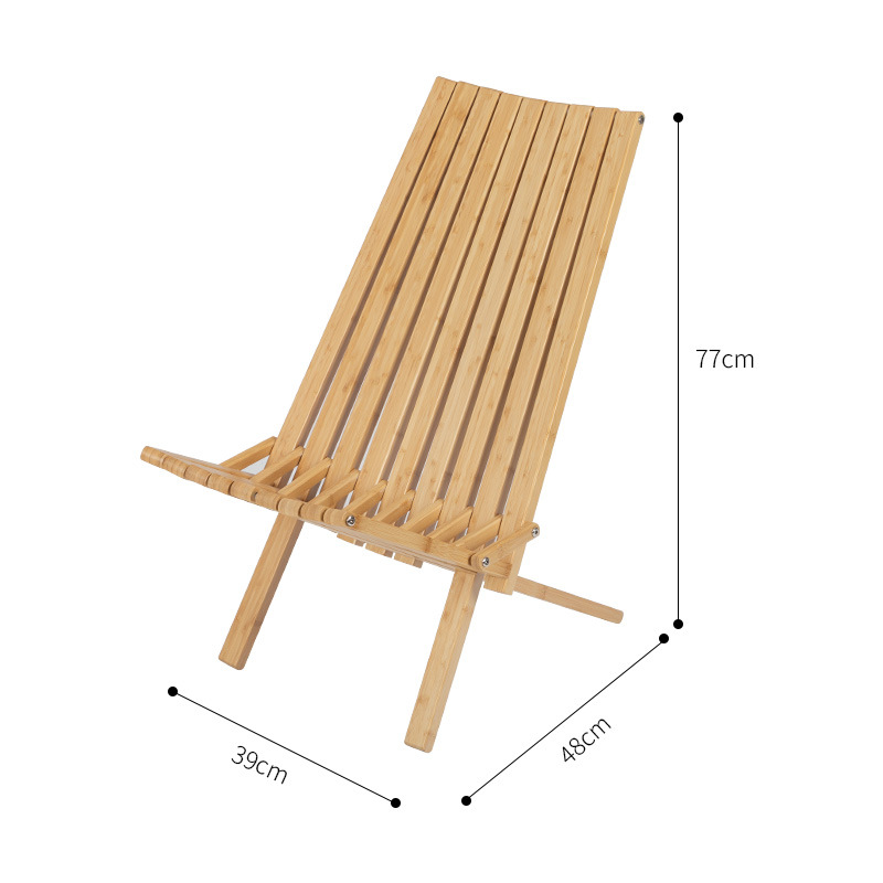 Klappbarer Relaxsessel aus Bambus für Outdoor-Camping