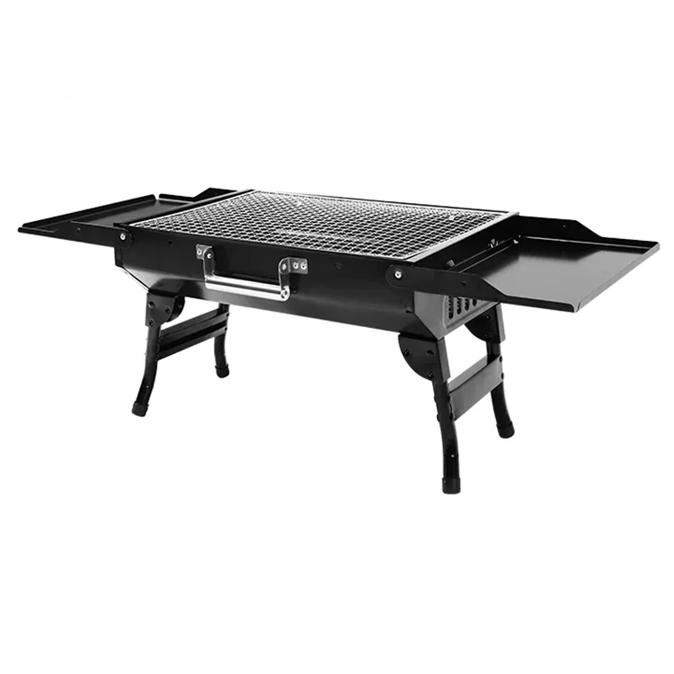 Outdoor Camping Klappgrill Holzkohlegrill mit Seitenbrett