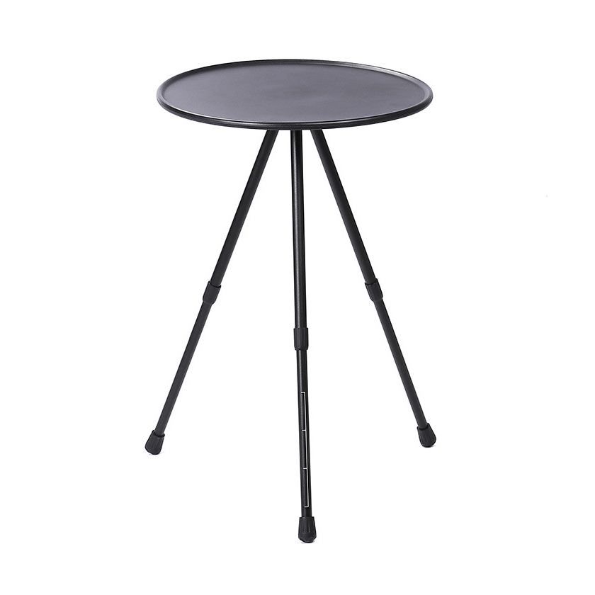 Kleiner runder faltbarer Picknick-Camping-Aluminiumtisch im Freien mit höhenverstellbarem