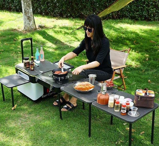 Outdoor-Camping-Küchenstation für Grillabende, Picknicks und Partys