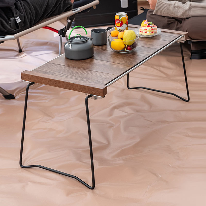 Outdoor-Picknicktisch aus Walnussholz, Zebra-Design, klappbar, für Grill, Terrasse, Strand, Garten