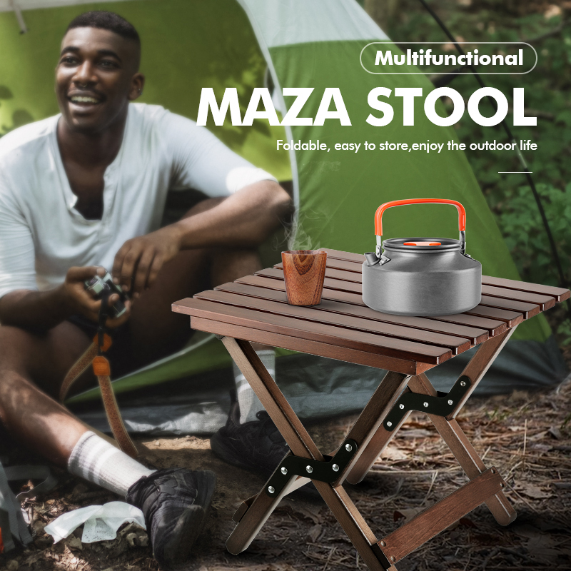Tragbarer Holzhocker | Camping Klappbarer Mazza