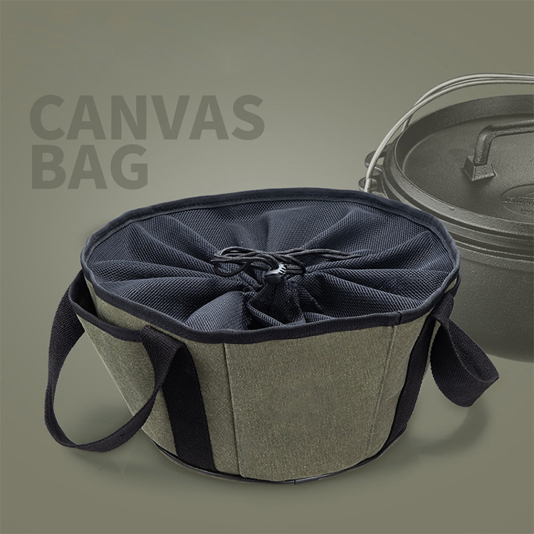 Dutch Oven-Abdeckung aus Canvas mit Seitentaschen