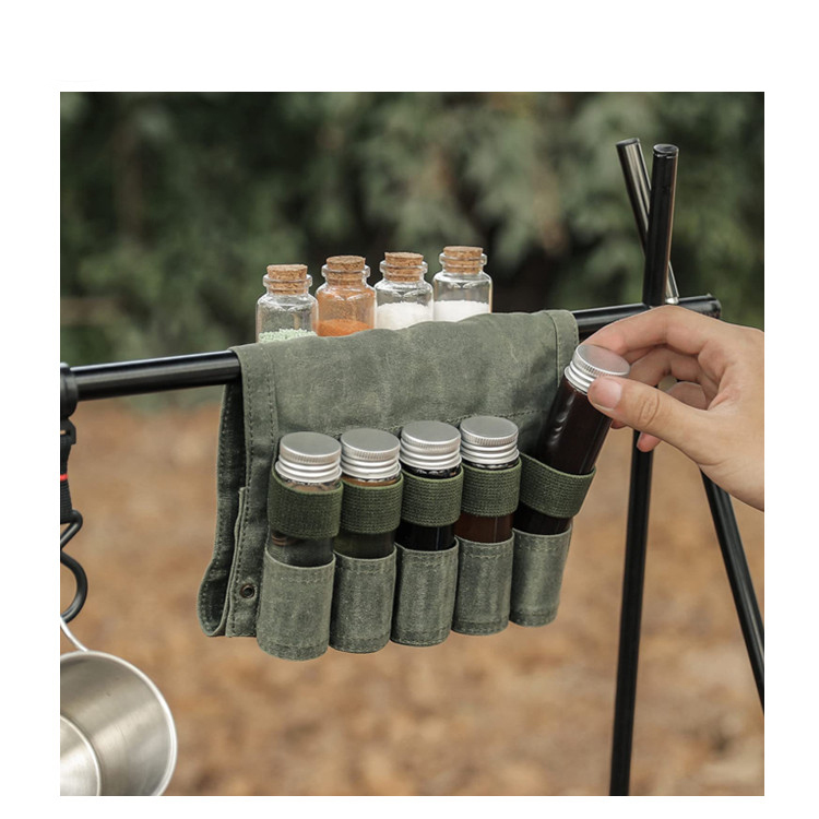 Camping Canvas Gewürz Aufbewahrungstasche