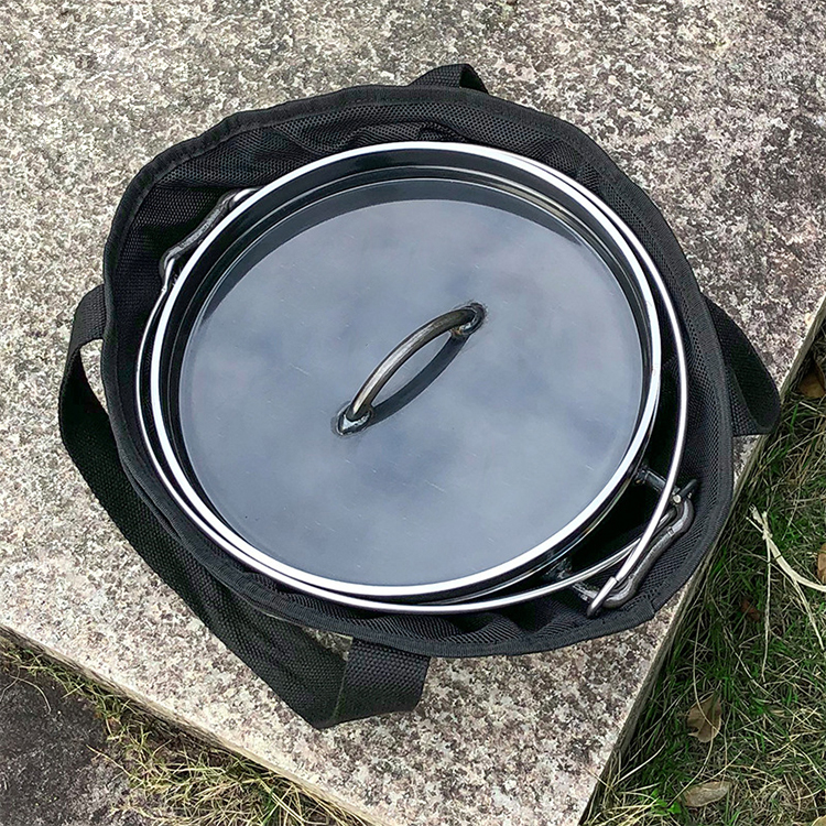 Dutch Oven-Abdeckung aus Canvas mit Seitentaschen
