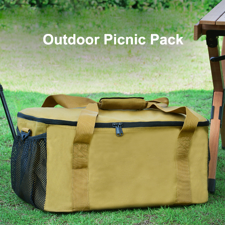 Isoliertes Kochgeschirr-Set aus 600D Oxford-Gewebe mit Mittagessen und Camping-Organizer