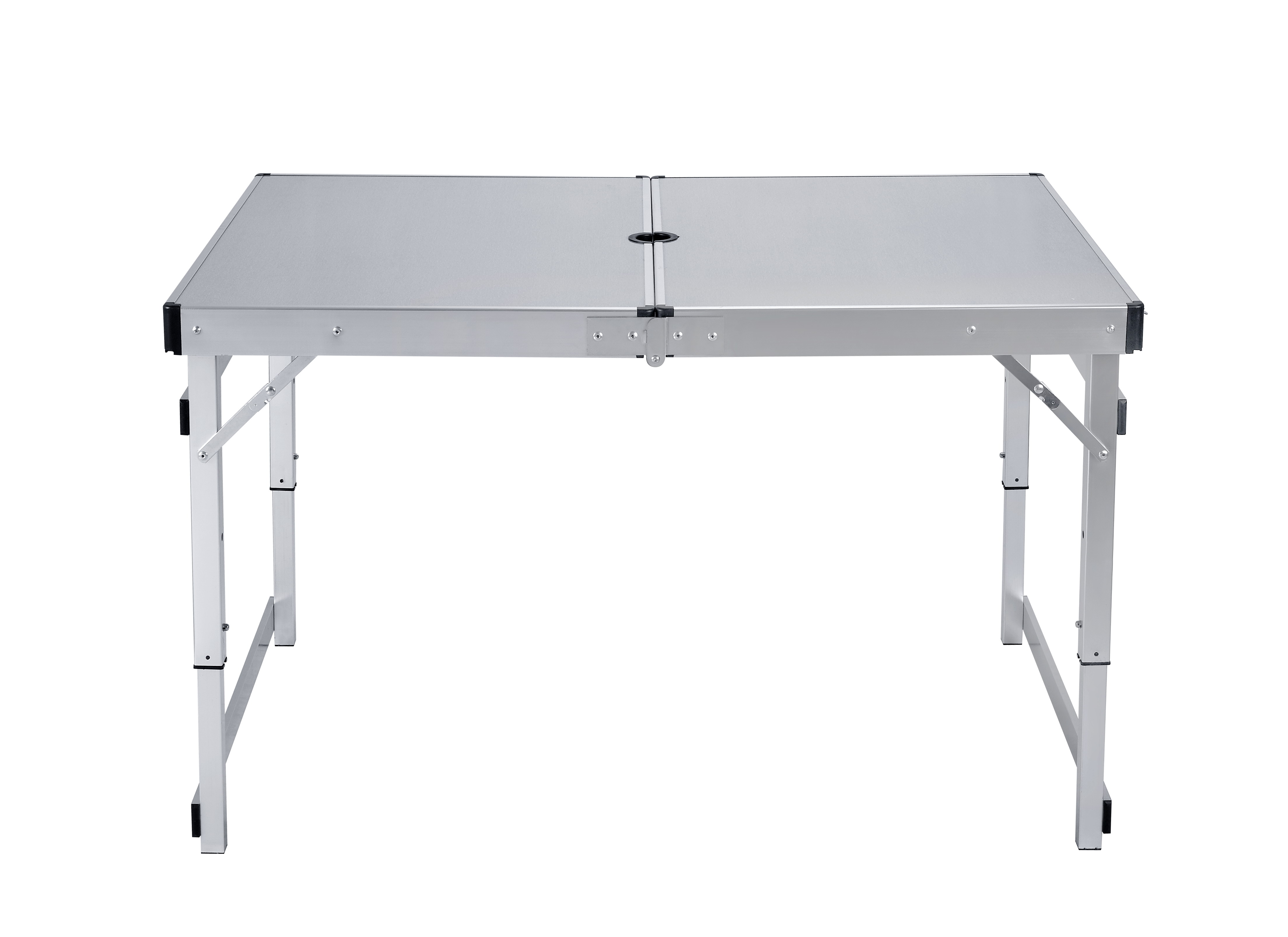 Höhenverstellbarer, klappbarer Kartentisch aus Aluminium