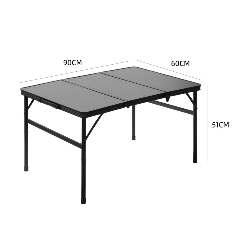 Tragbarer Klapptisch mit Aluminiumrahmen und MDF-Platte