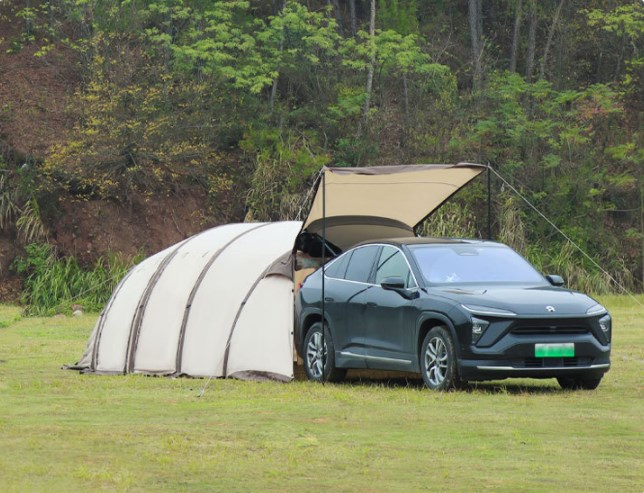 Seitentunnelzelt fürs Auto im Freien – Sonnenschutz für Camping mit großer Kapazität