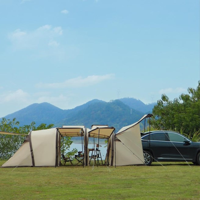 Seitentunnelzelt fürs Auto im Freien – Sonnenschutz für Camping mit großer Kapazität