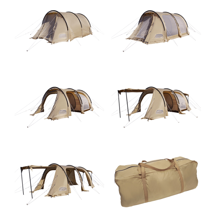 Großes Glamping-Tunnelzelt für den Außenbereich – Luxus-Campingzelt aus Aluminium