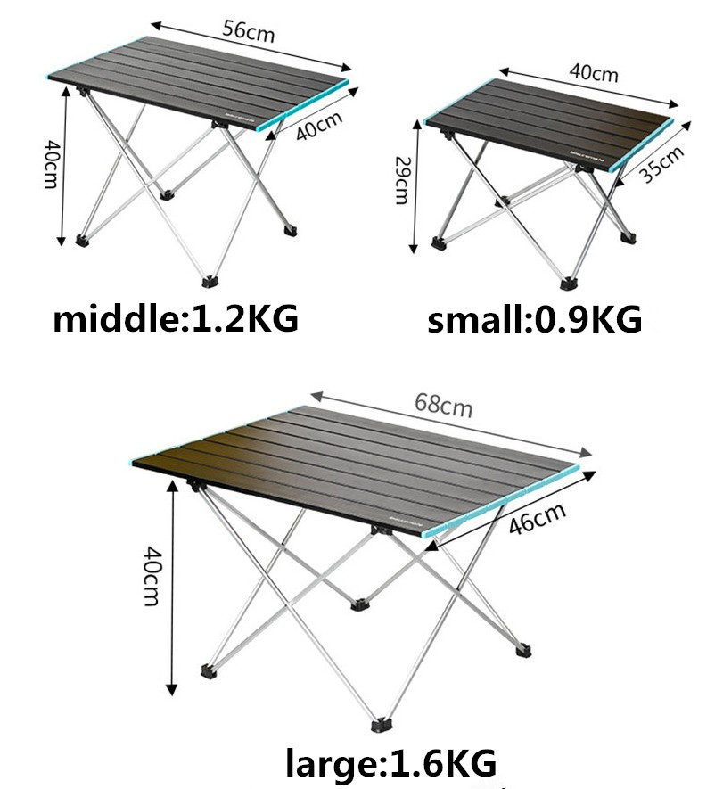 Aluminium-Klapptisch zum Kochen, Wandern, Reisen und Picknicken
