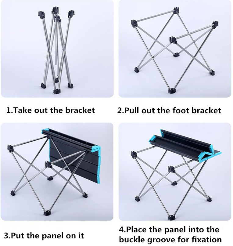 Aluminium-Klapptisch zum Kochen, Wandern, Reisen und Picknicken