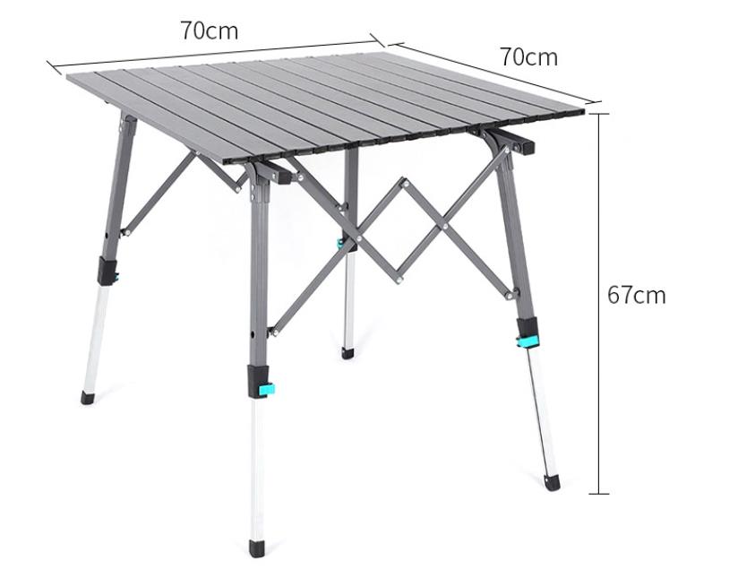 Höhenverstellbarer Klapptisch aus Aluminiumlegierung für den Außenbereich