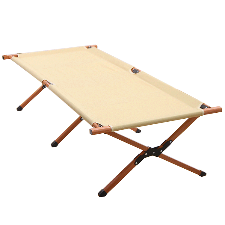 Tragbares, zusammenklappbares Campingzeltbett aus Aluminium