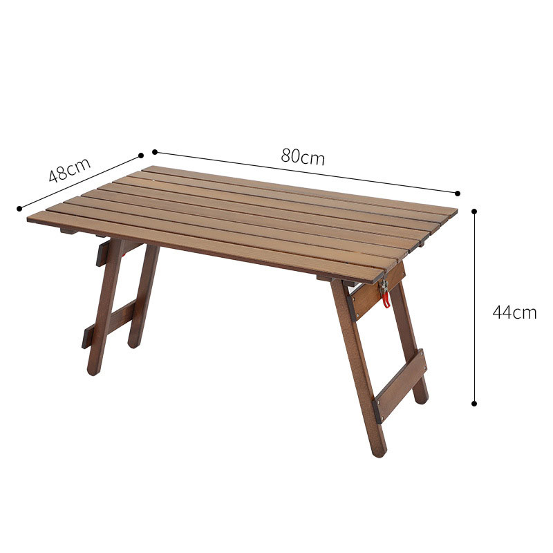 Campingtisch und -stühle-Set aus Buchen- und Eichenholz