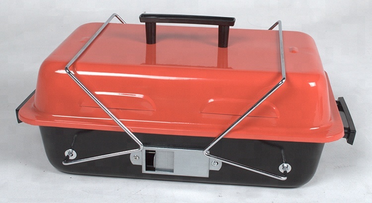 Tragbarer, zusammenklappbarer Holzkohlegrill von Square Box