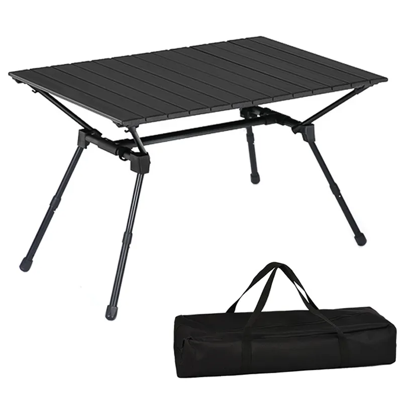Leichter tragbarer Camping-Klapptisch aus Aluminium mit Teleskopbeinen
