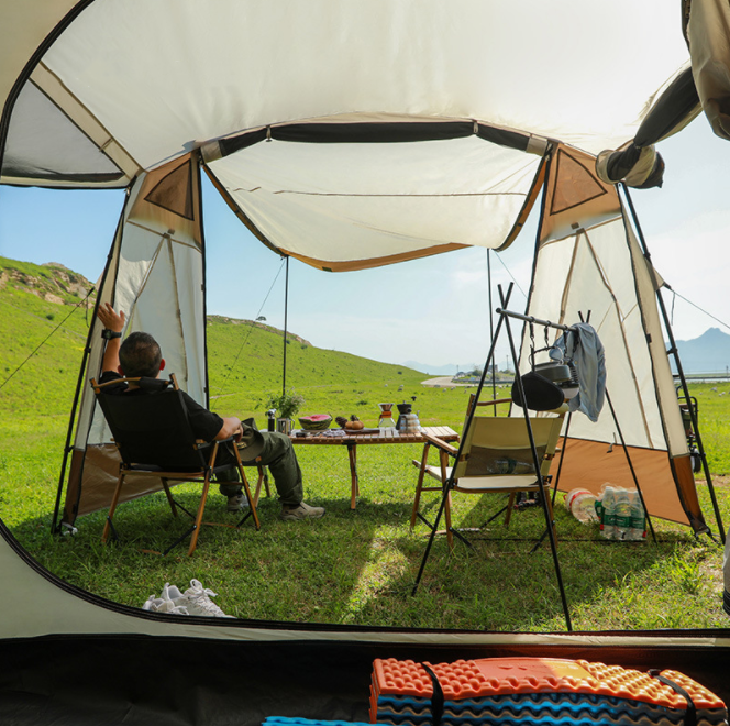 Outdoor Camping Beliebter Verkauf Doppelschicht Luxus Tunnelzelt