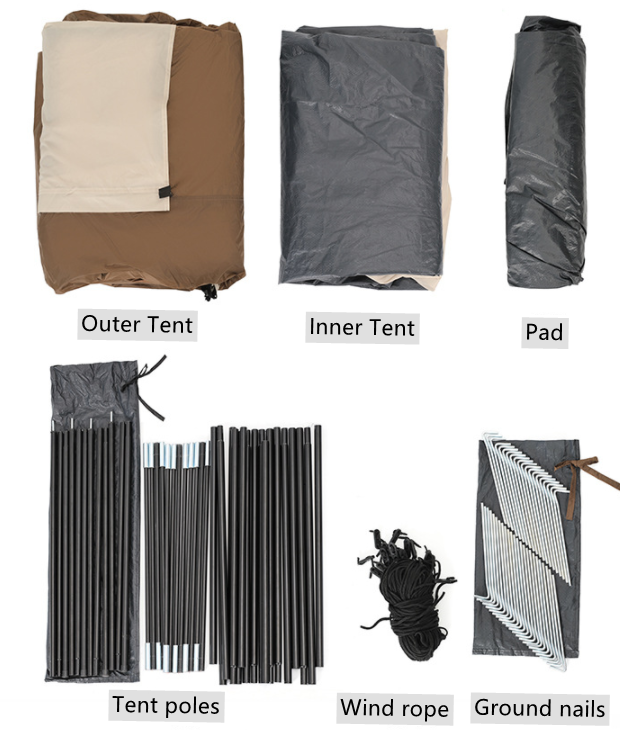 Outdoor Camping Beliebter Verkauf Doppelschicht Luxus Tunnelzelt
