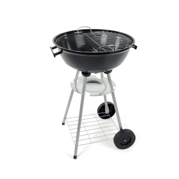 18" schwarzer Kessel-Holzkohlegrill für draußen, im Garten