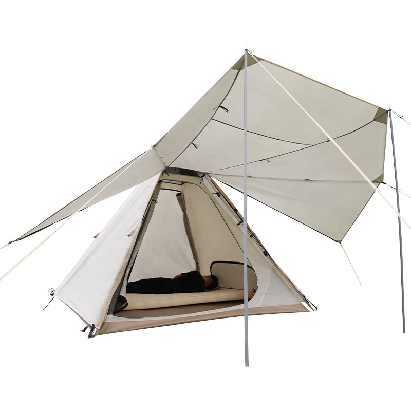 Doppellagiges Luxus-Pyramiden-Campingzelt mit Sonnenschutzdach
