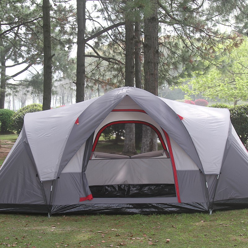 Tragbares Campingzelt für den Außenbereich mit zwei Schlafzimmern und einem Wohnzimmer