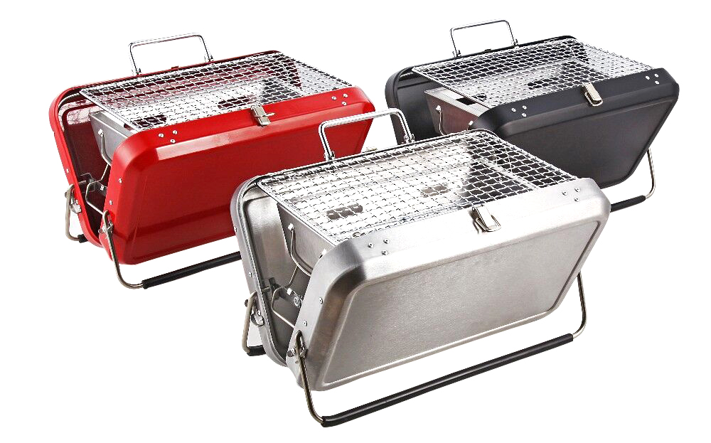 Koffer Tragbarer Camping-Holzkohlegrill