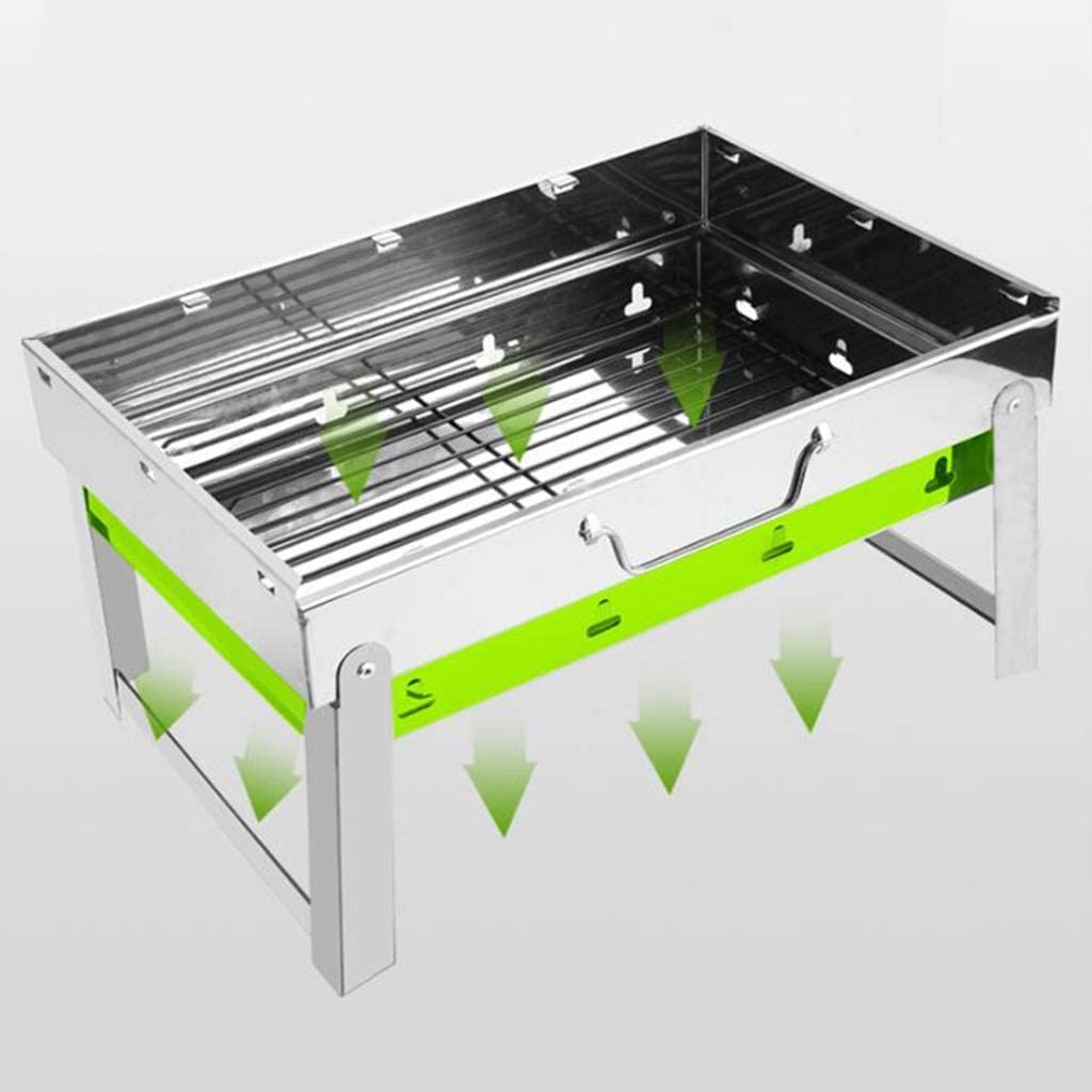 Tragbarer Holzkohlegrill aus Edelstahl für den Außenbereich