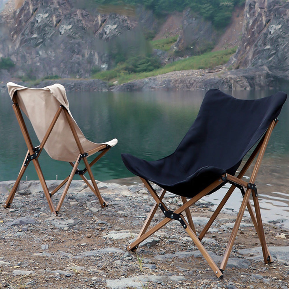 Klappbarer Campingstuhl mit Aluminium-Schmetterlingsrahmen