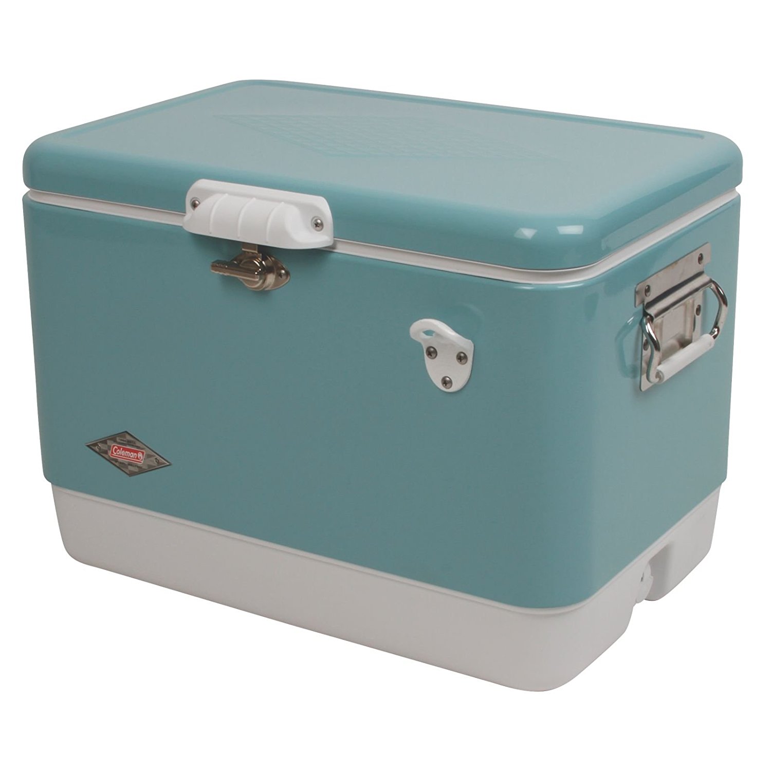 54QT Custom Logo Outdoor-Eisen-Kühlbox, Metall-Camping-Auto-Kühlschrank
