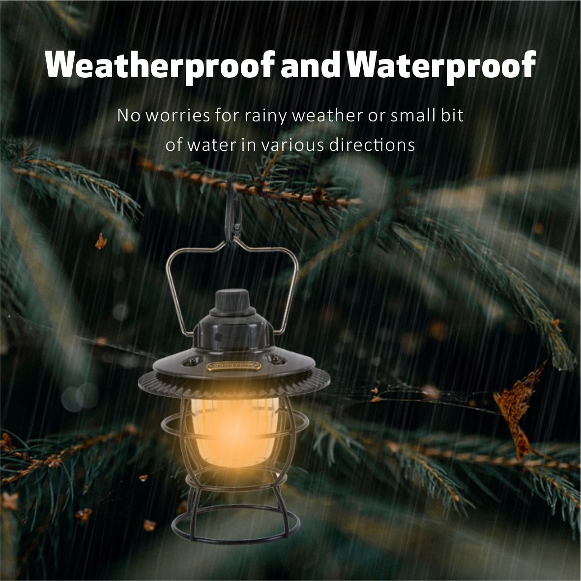 Camp Licht Tragbare Zelt Vintage Lampe USB Aufladbare Wasserdicht Retro Outdoor LED Camping Licht Laterne